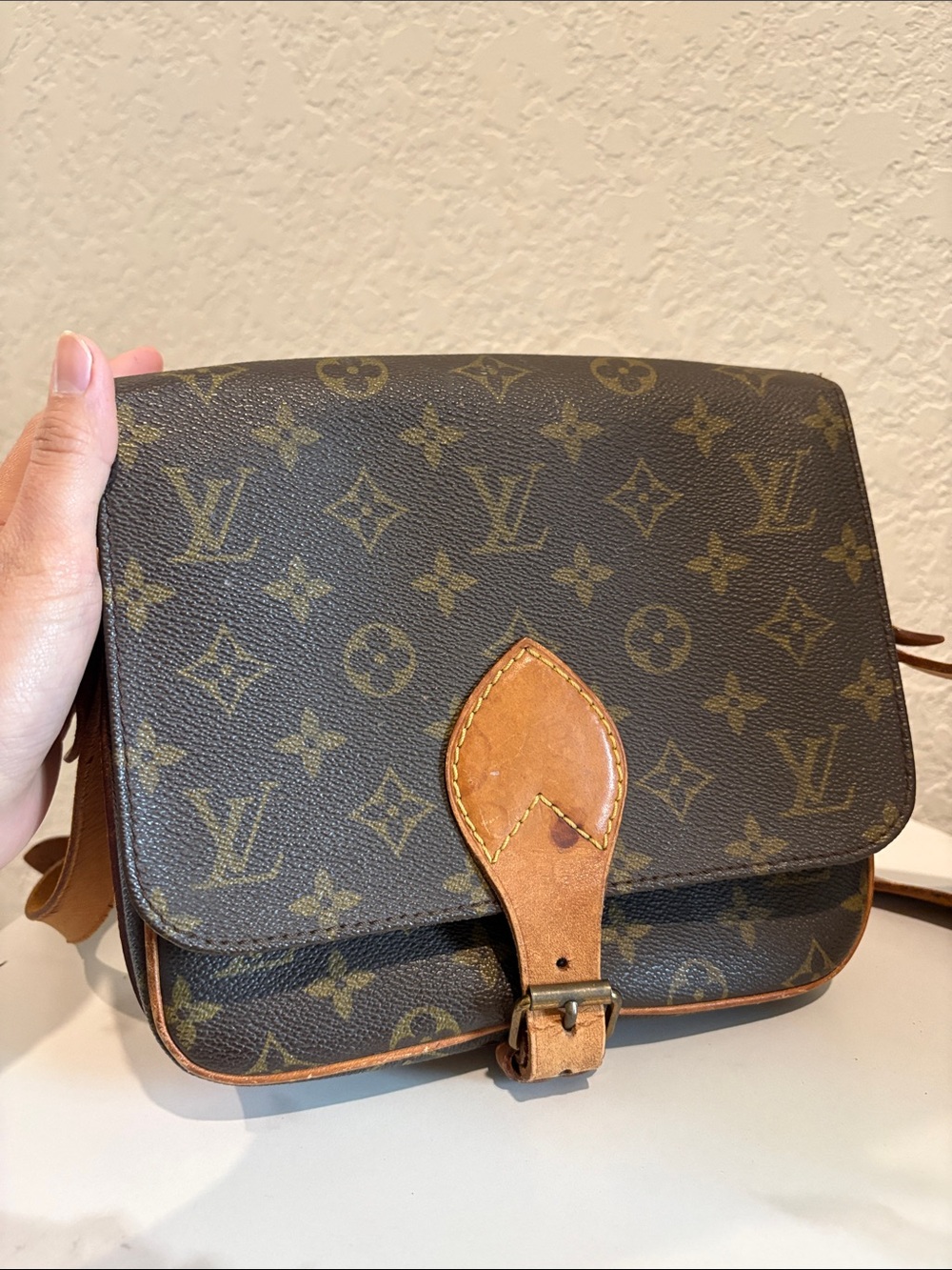 Louis Vuitton 853 MM Shoulder Bag Cartouchiere Brown Monogram LV - Picture 3 of 15